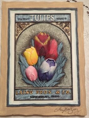 Tulips Wall Plaque - Multicolor